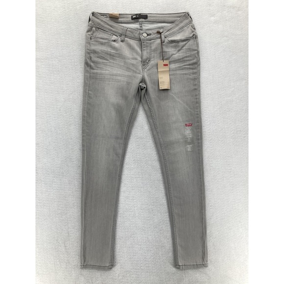 Levi's Jeans Womens 32x30 Gray 535 Super Skinny Ultra Low Rise Stretch Y2K VTG - Picture 1 of 16